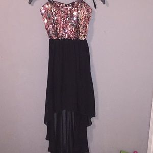 Pink sparkly prom dress